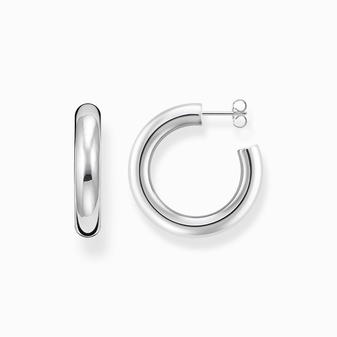 Thomas Sabo Sterling Silver Medium Chunky Hoop Earrings