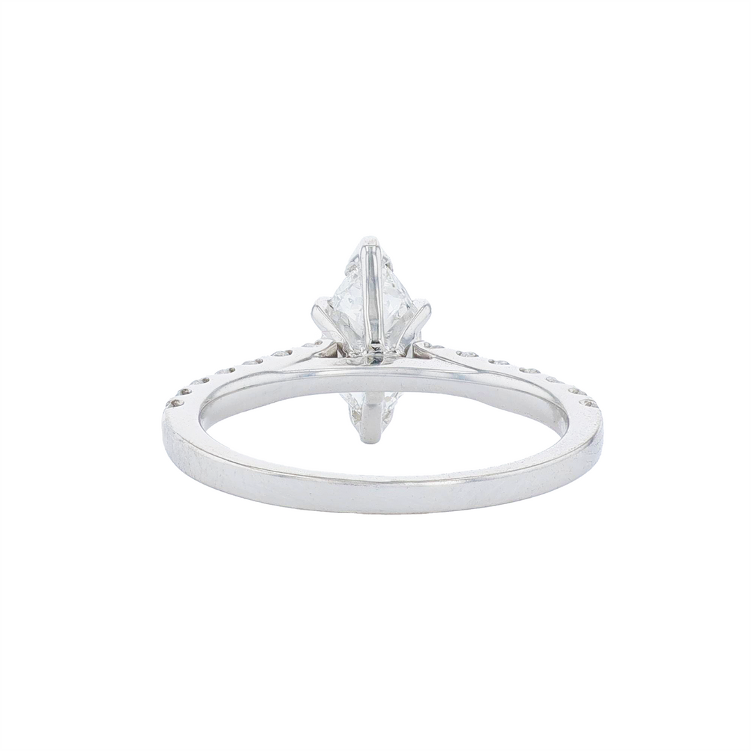 18KT White Gold 0.88ctw Diamond Estate Engagement Ring