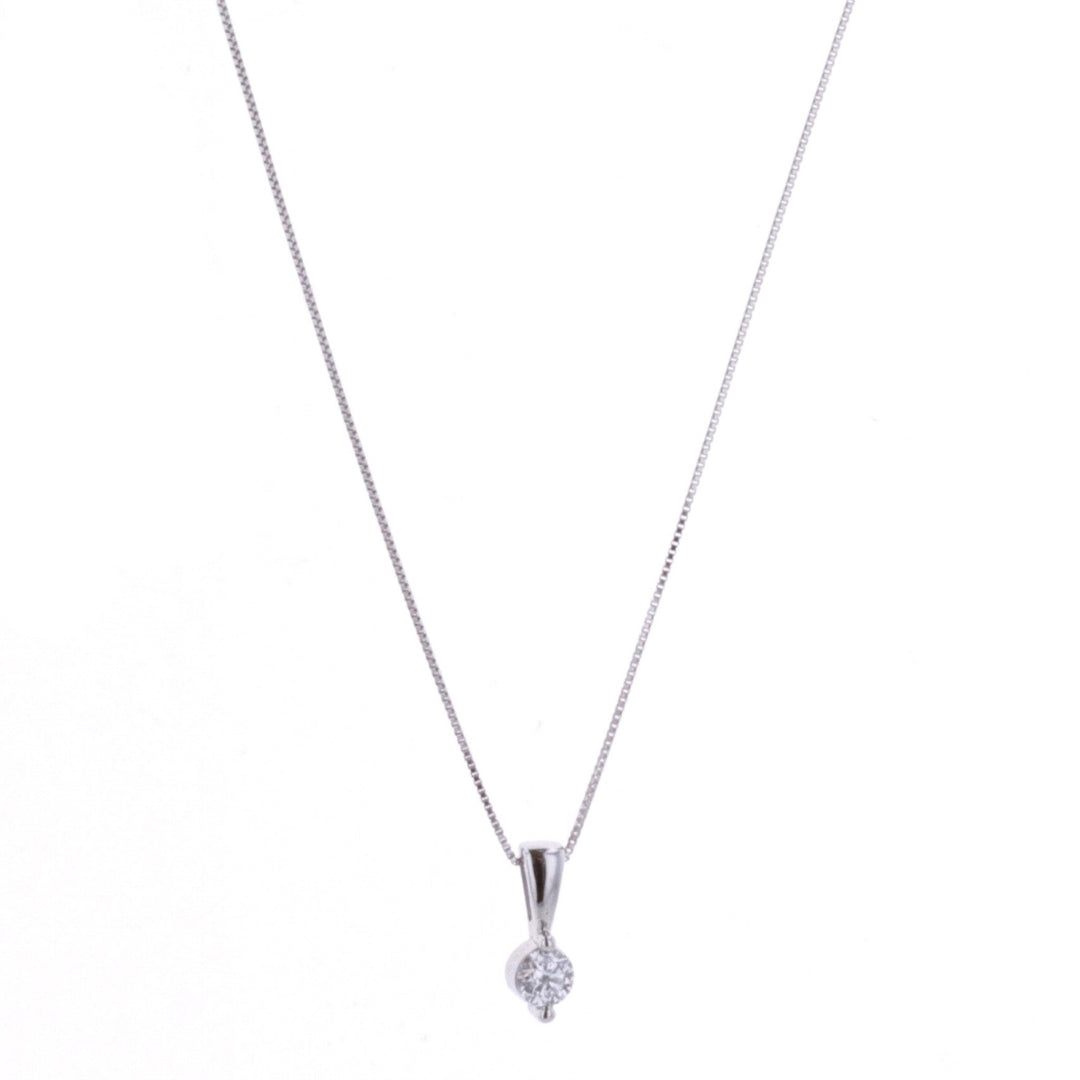 10KT White Gold 0.14ctw Canadian Diamond Pendant