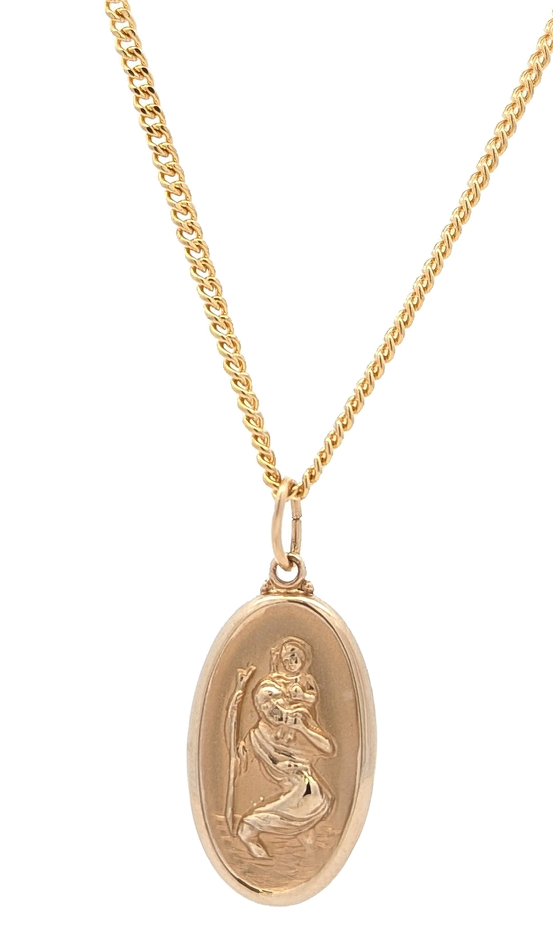 14KT Gold Filled Religious Oval Pendant