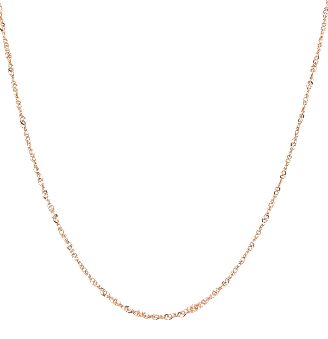 10K Rose Gold Singapore 18" Chain