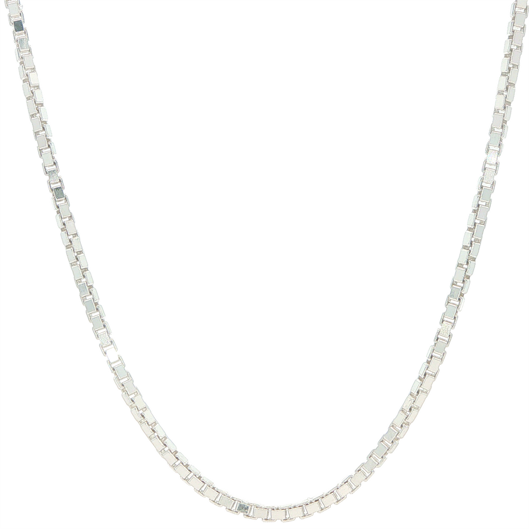 Sterling Silver 2.4mm Box Chain 18"