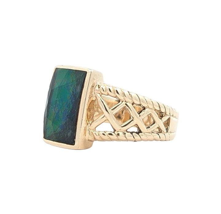14KT Yellow Gold Ammolite Estate Ring