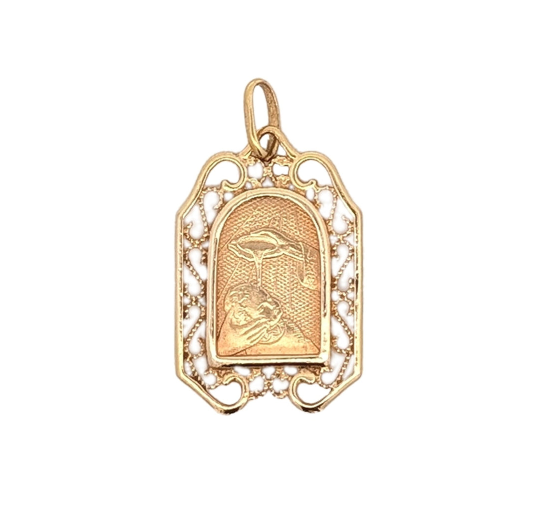 10KT Yellow Gold Baptism Charm