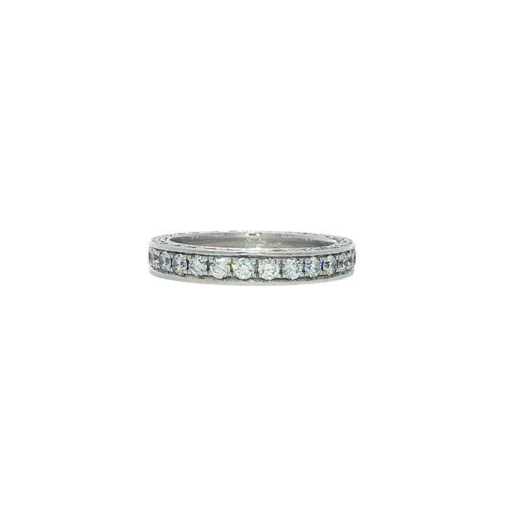 18KT White Gold 1.17ctw Diamond Estate Band