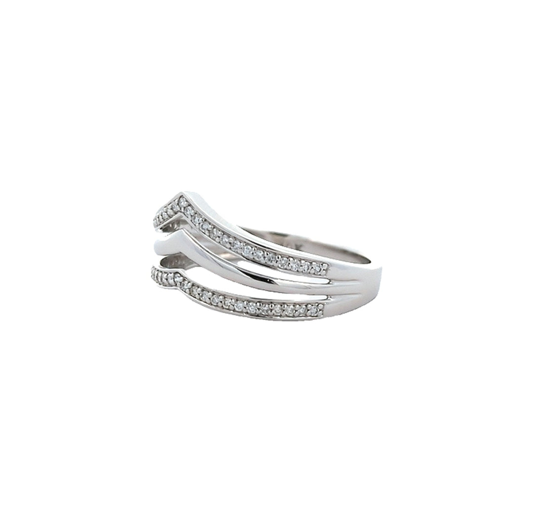 10KT White Gold Multi Diamond Ring
