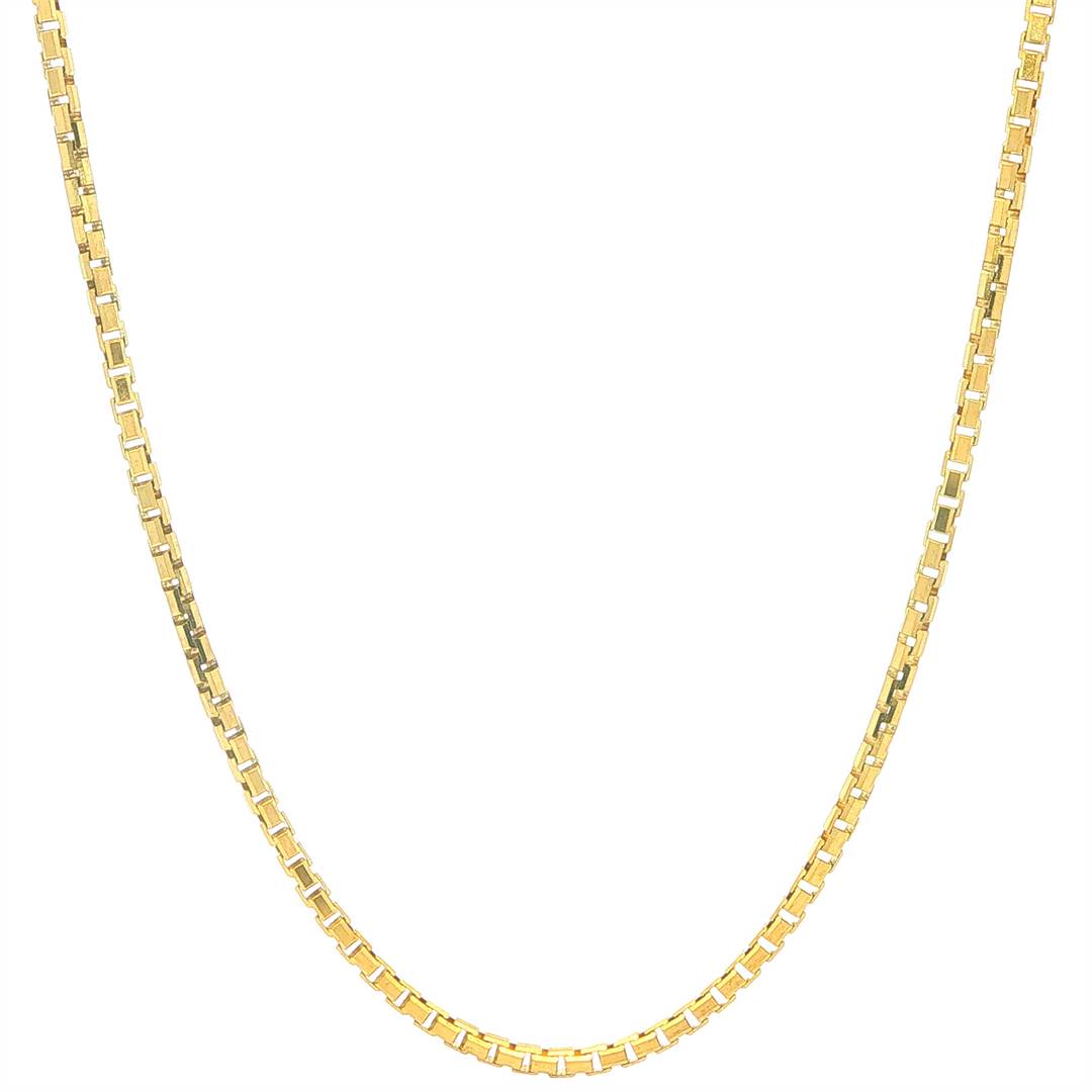 10KT Yellow Gold 2mm Box Chain 22"