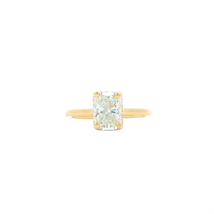 18KT Yellow Gold 1.68ctw Rectangular Cushion Lab Grown Diamond Engagement Ring