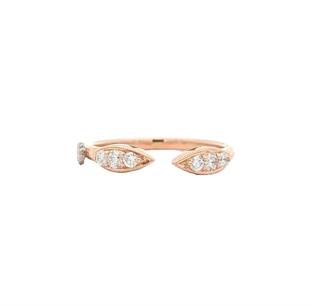 18KT Rose Gold Diamond "Tacori" Estate Open Ring