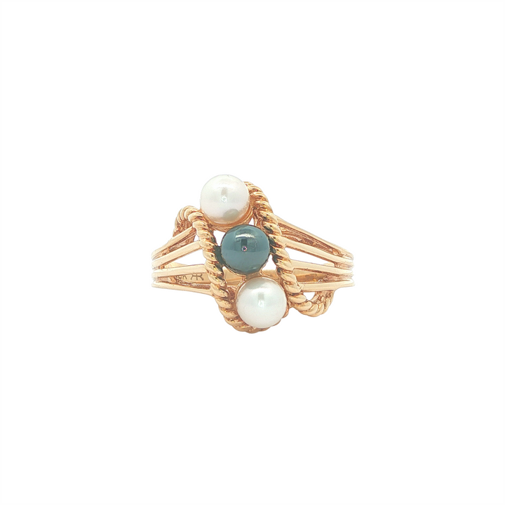 10K Yellow Gold Pearl Estate Ring