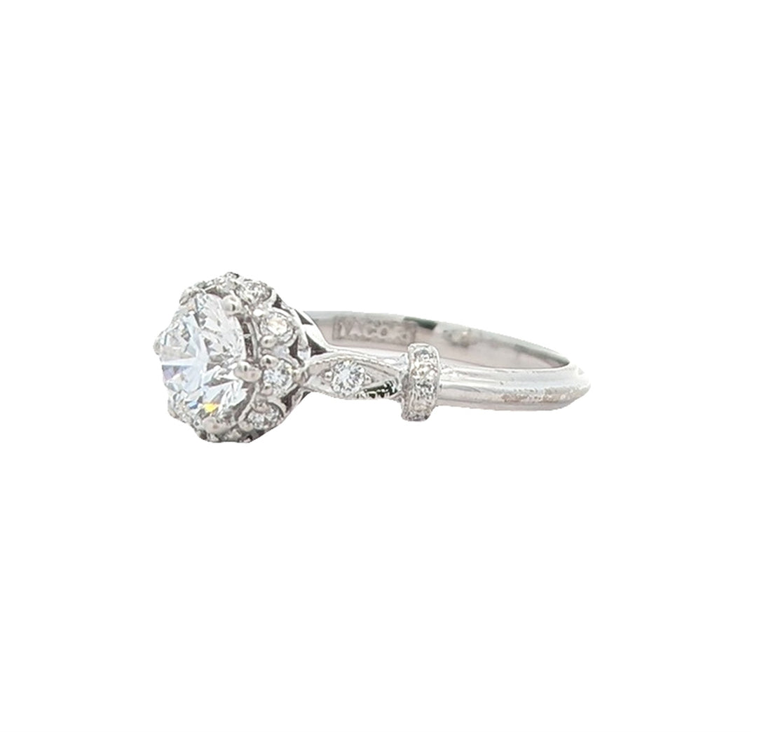 18KT White Gold 1.28ctw Lab Grown Diamond Engagement Ring
