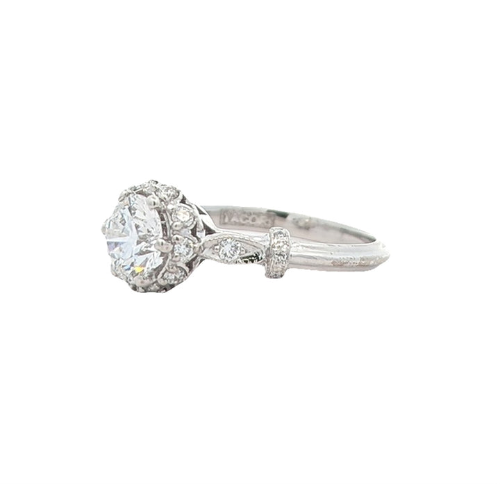 18KT White Gold 1.28ctw Lab Grown Diamond Engagement Ring