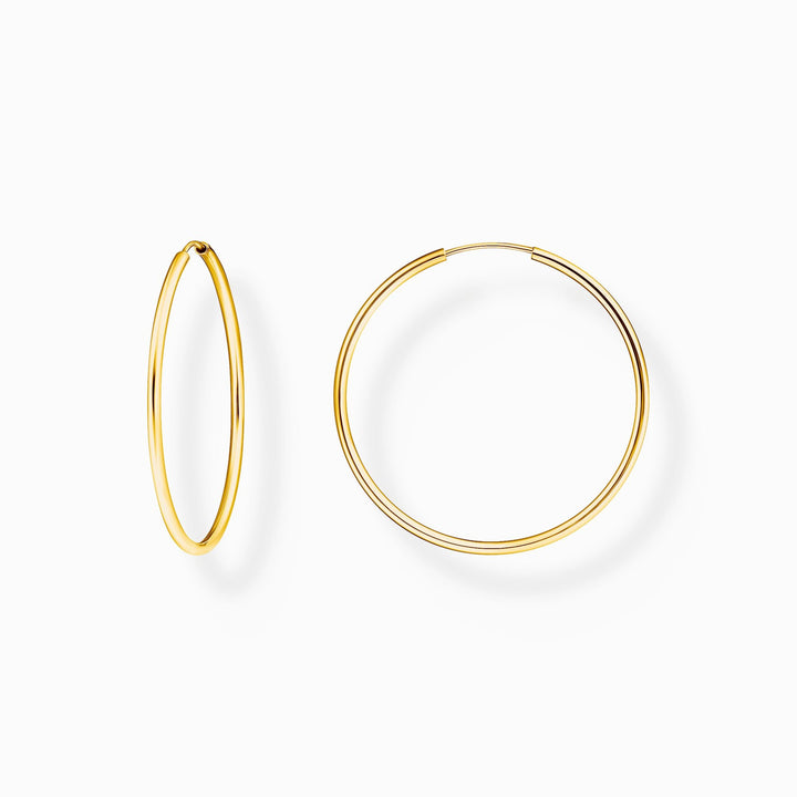 Thomas Sabo Sterling Silver Gold-plated Medium Hoop Earrings