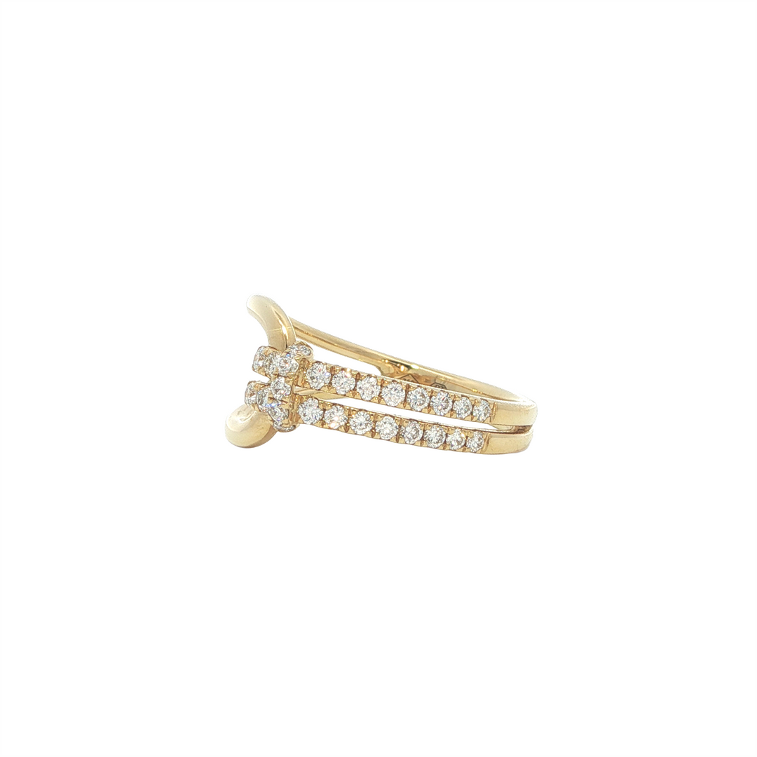 18K Yellow Gold 0.33ctw Diamond Ring