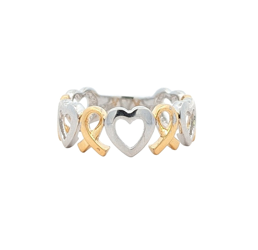 14KT Yellow and White Gold Heart Estate Ring