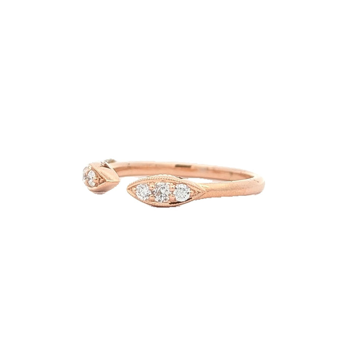 18KT Rose Gold Diamond "Tacori" Estate Open Ring
