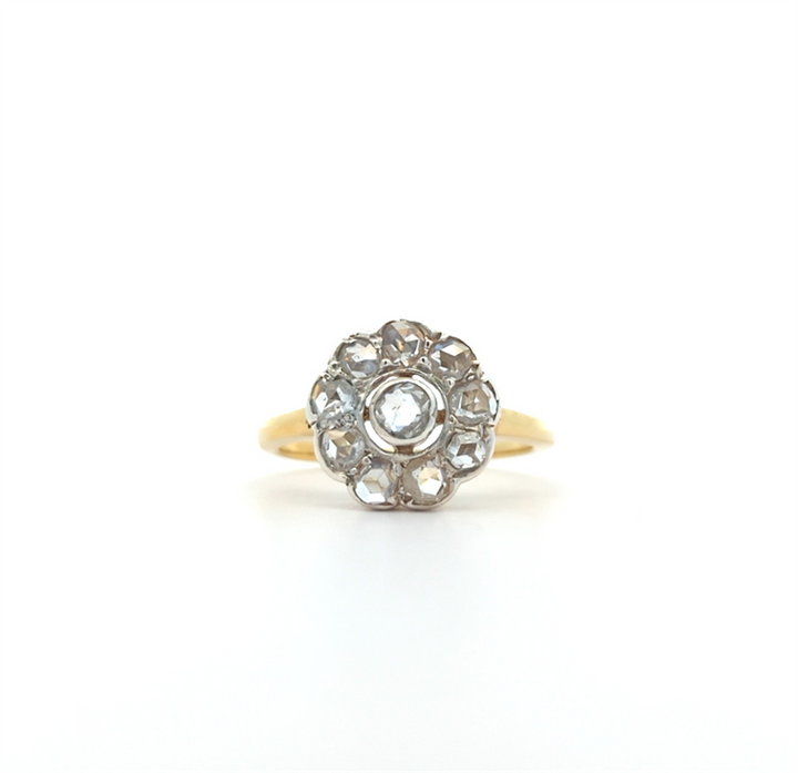 18KT Yellow and White Gold 0.51ctw Diamond Estate Ring