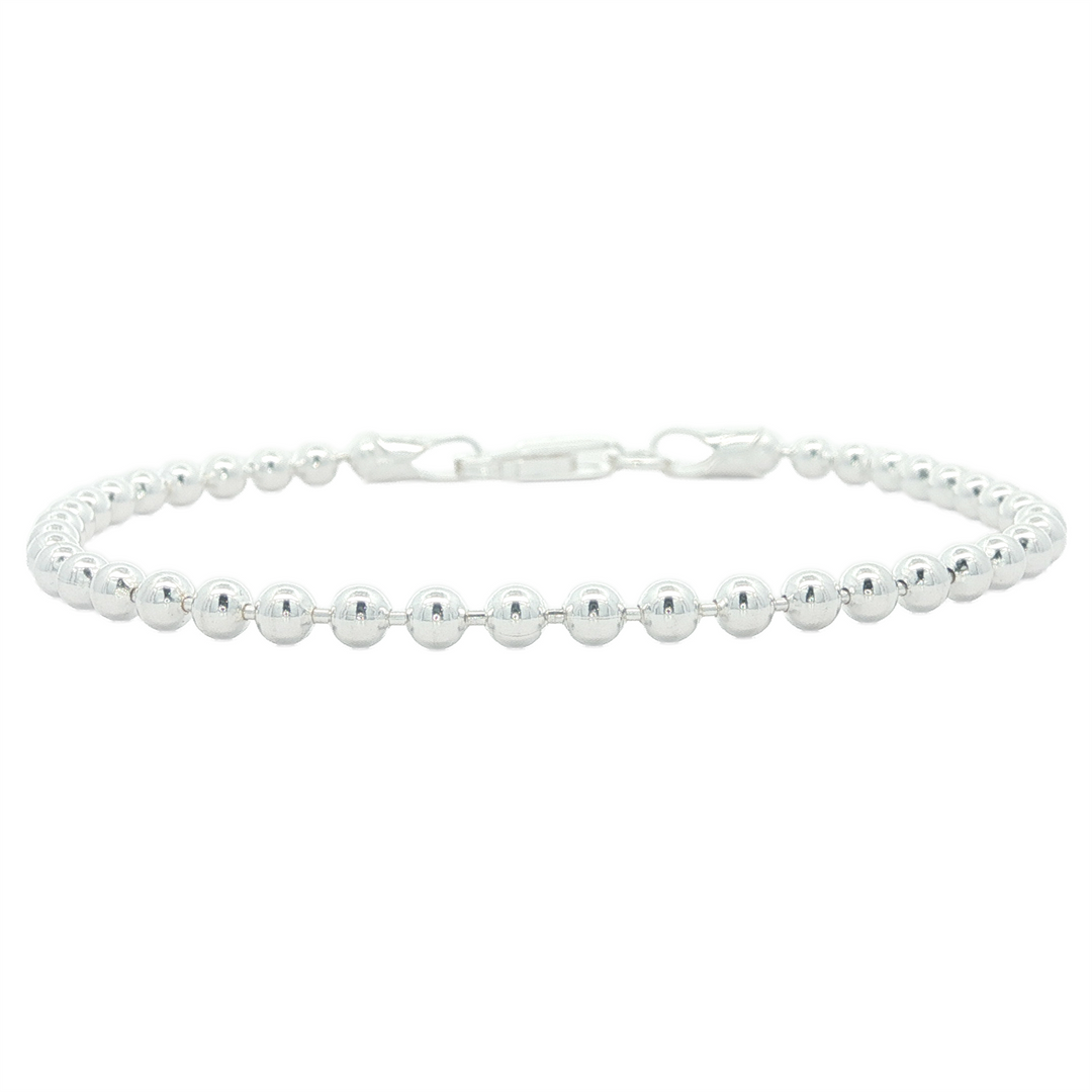 Sterling Silver 7.5" 3mm Bead Bracelet