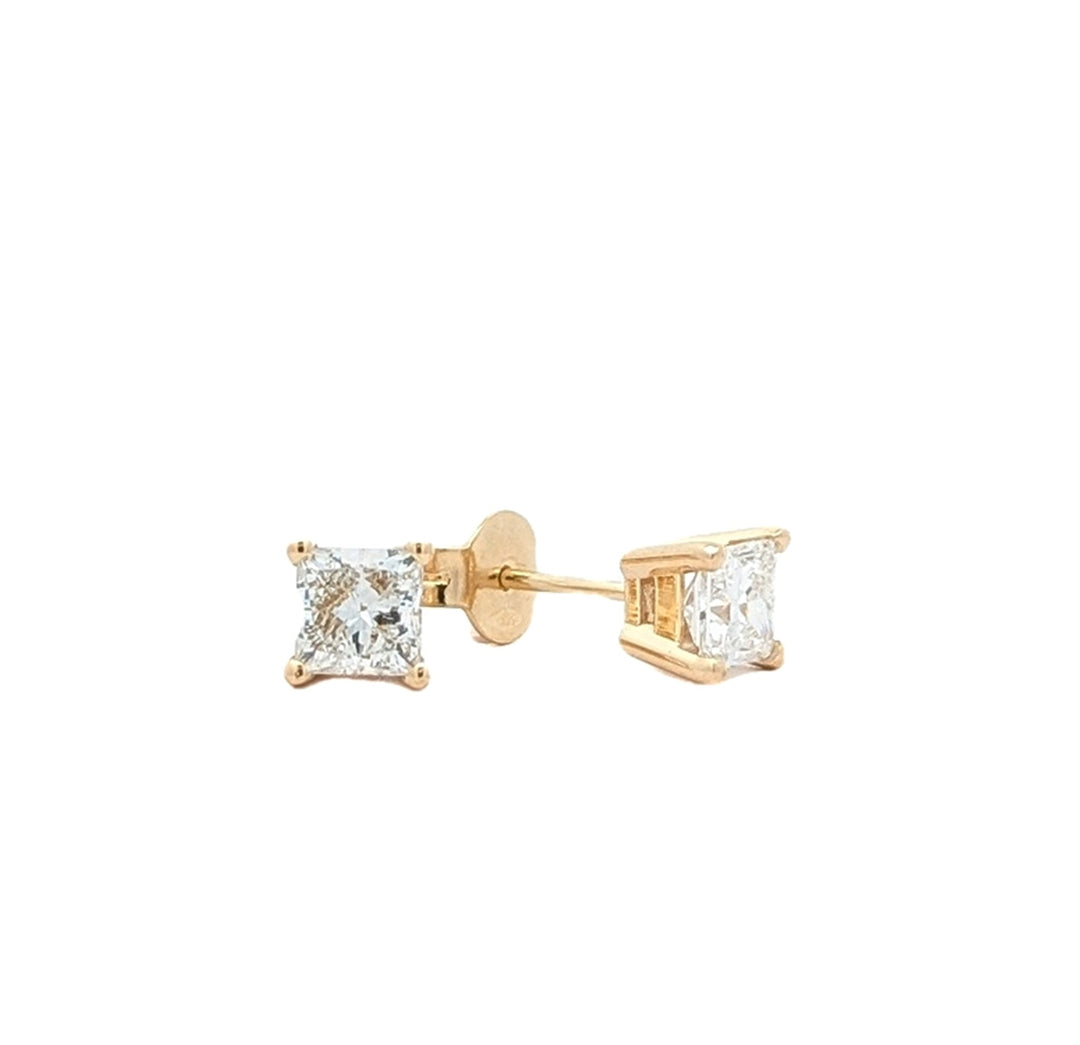14KT Yellow Gold 1.06ctw Lab Grown Diamond Stud Earrings