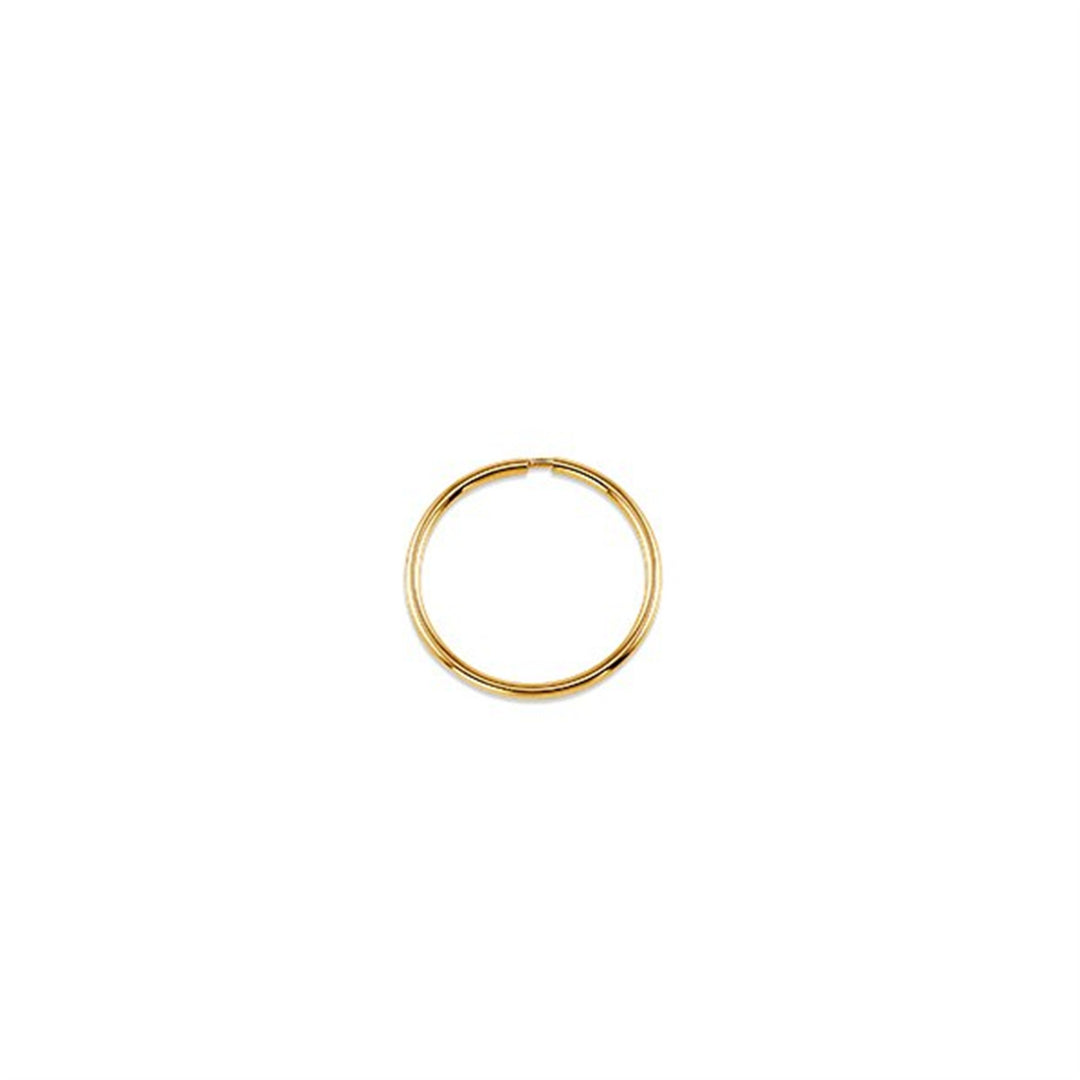 10KT Yellow Gold 25mm Keeper Hoop Earrings