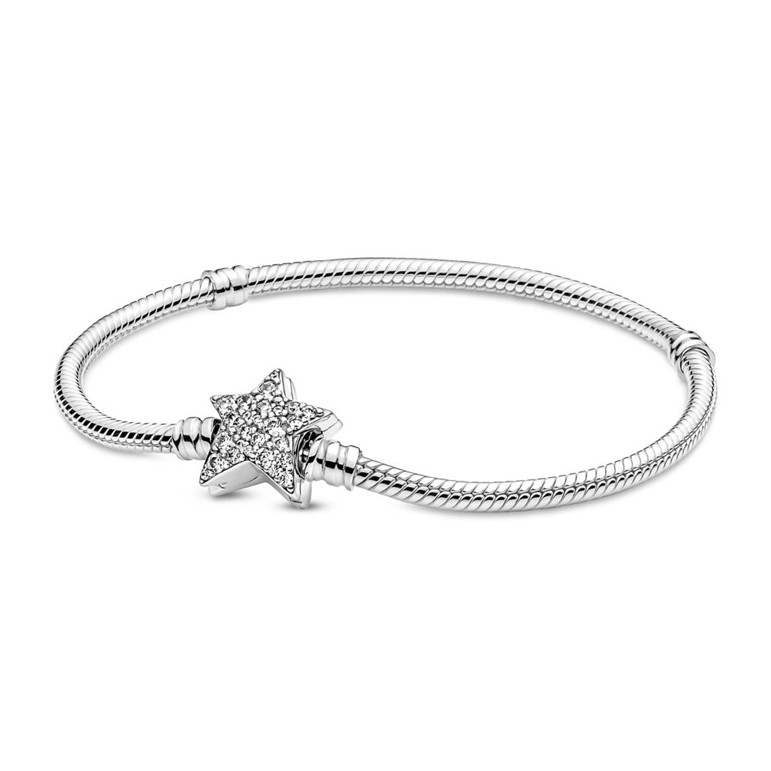 Snake chain sterling silver bracelet