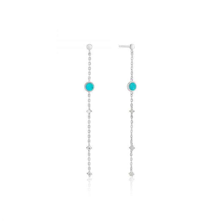 Ania Haie - "Hidden Gem" Turquoise Drop Earrings Silver