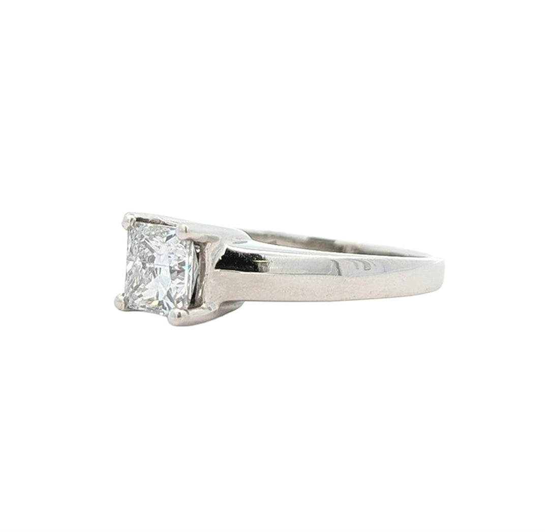 Platinum 1.53ctw Enhanced Diamond Estate Engagement Ring