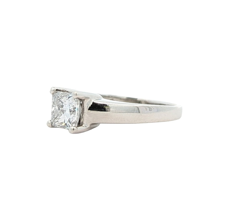 Platinum 1.53ctw Enhanced Diamond Estate Engagement Ring