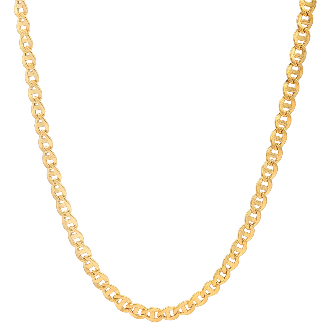 10K Yellow Gold Mariner Link Chain 24"