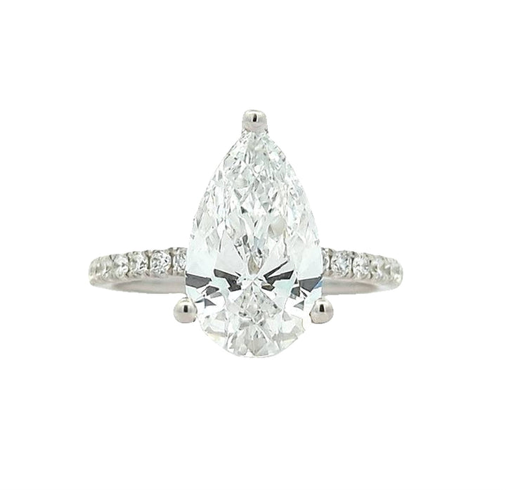 18KT White Gold 3.48ctw Lab Grown Diamond Engagement Ring