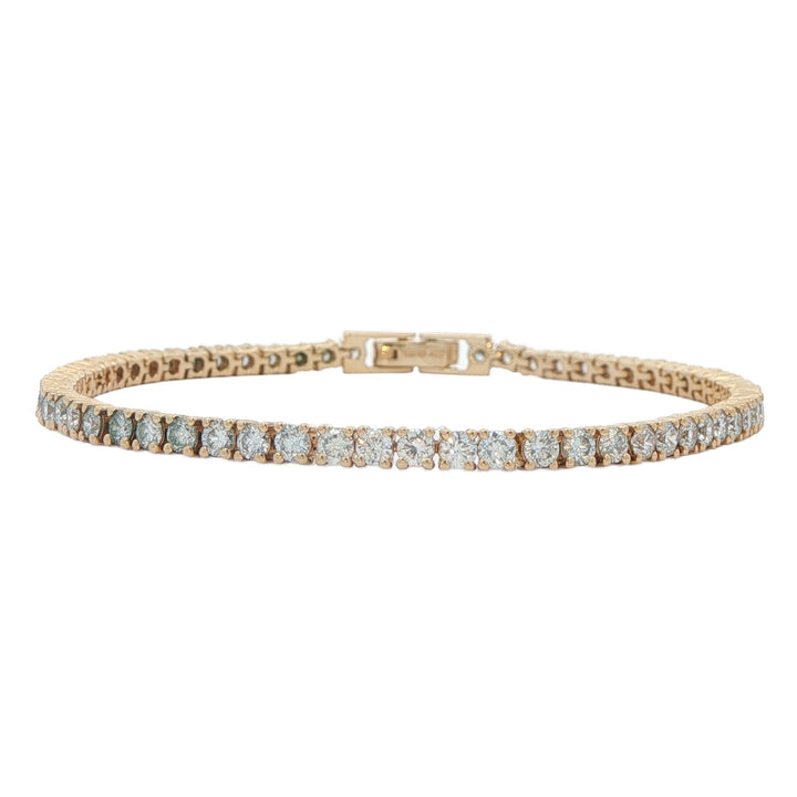 14KT Yellow Gold 3.54ctw Lab Grown Diamond 7" Tennis Bracelet