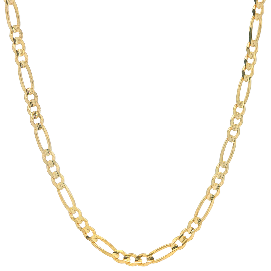 10KT Yellow Gold 3mm Figaro Link Chain 20"