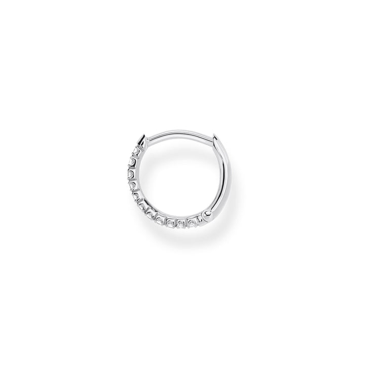 Thomas Sabo Single Sterling Silver Hoop Earring White Stones
