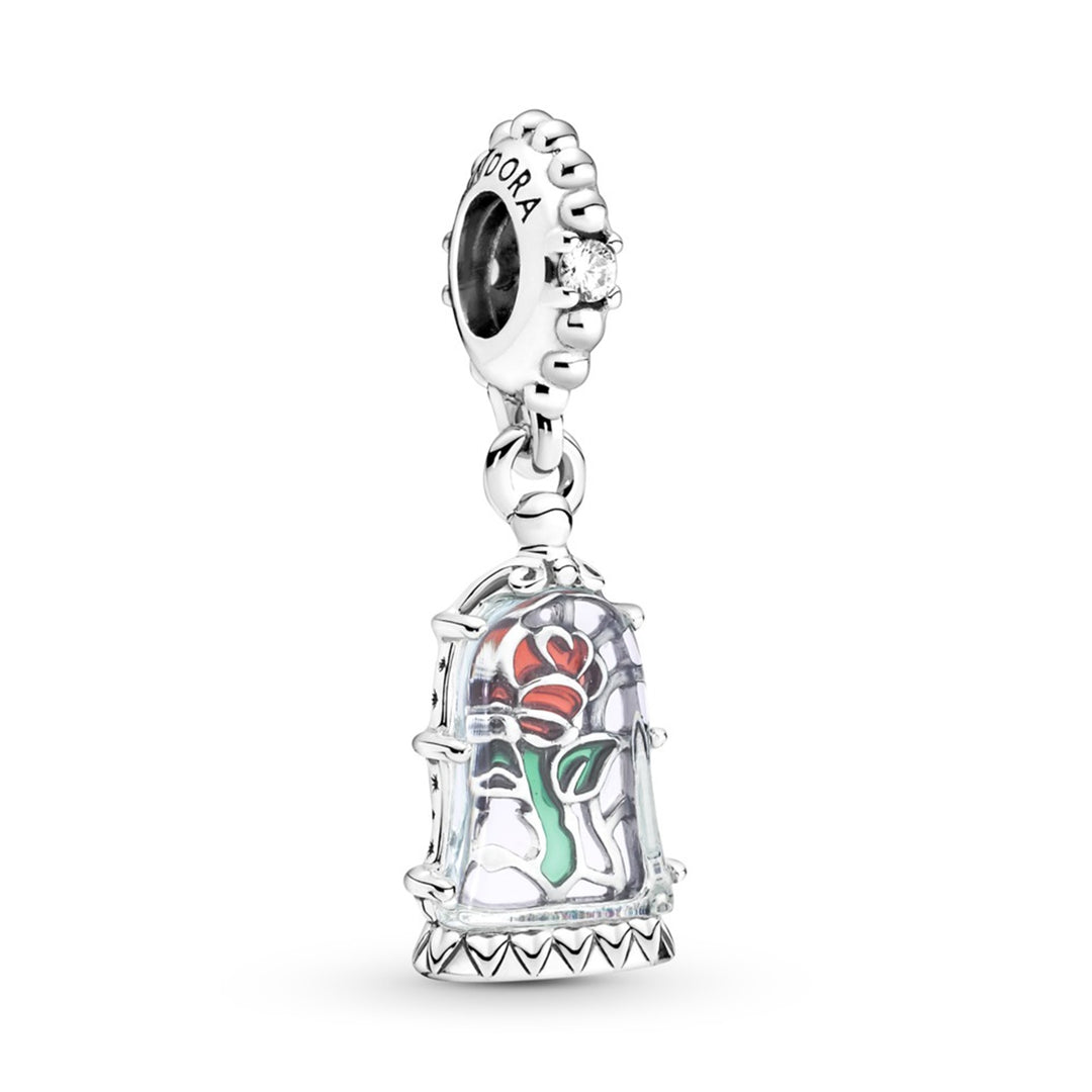 Disney Beauty and The Beast rose sterling silver
