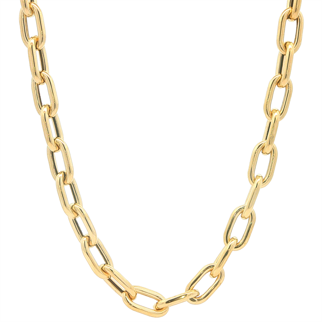 14KT Yellow Gold 5mm Cable Link Chain 18"