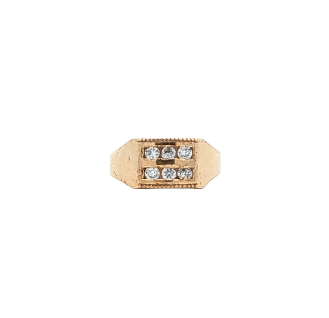 10KT Yellow Gold CZ Ring