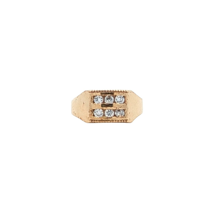 10KT Yellow Gold CZ Ring