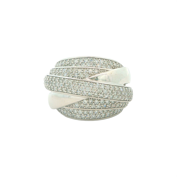 14KT White Gold 2.00cttw Diamond Cluster Estate Ring