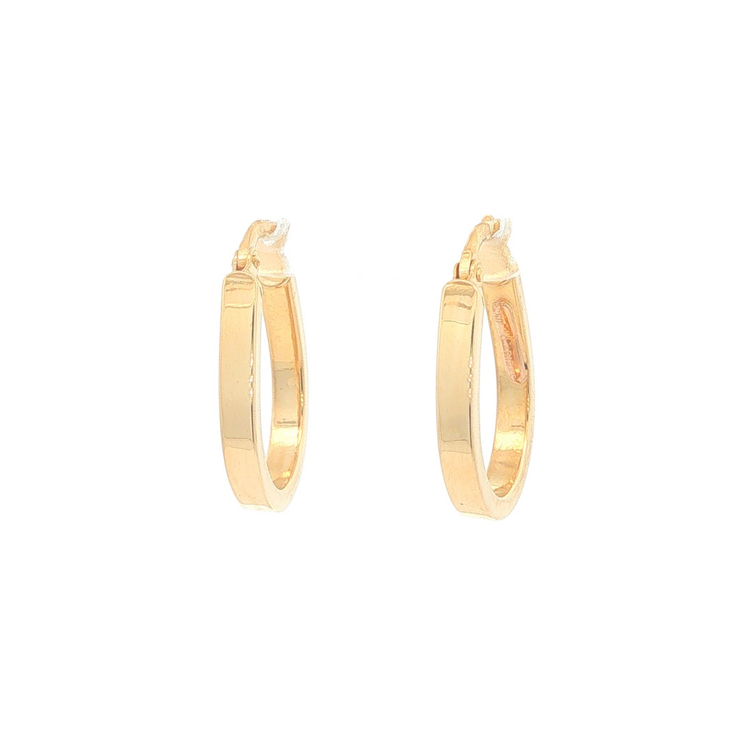 18KT Yellow Gold Horseshoe Shaped Hoop Estate Earrings