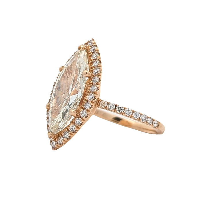 18KT Rose Gold 4.07ctw Diamond Engagement Ring