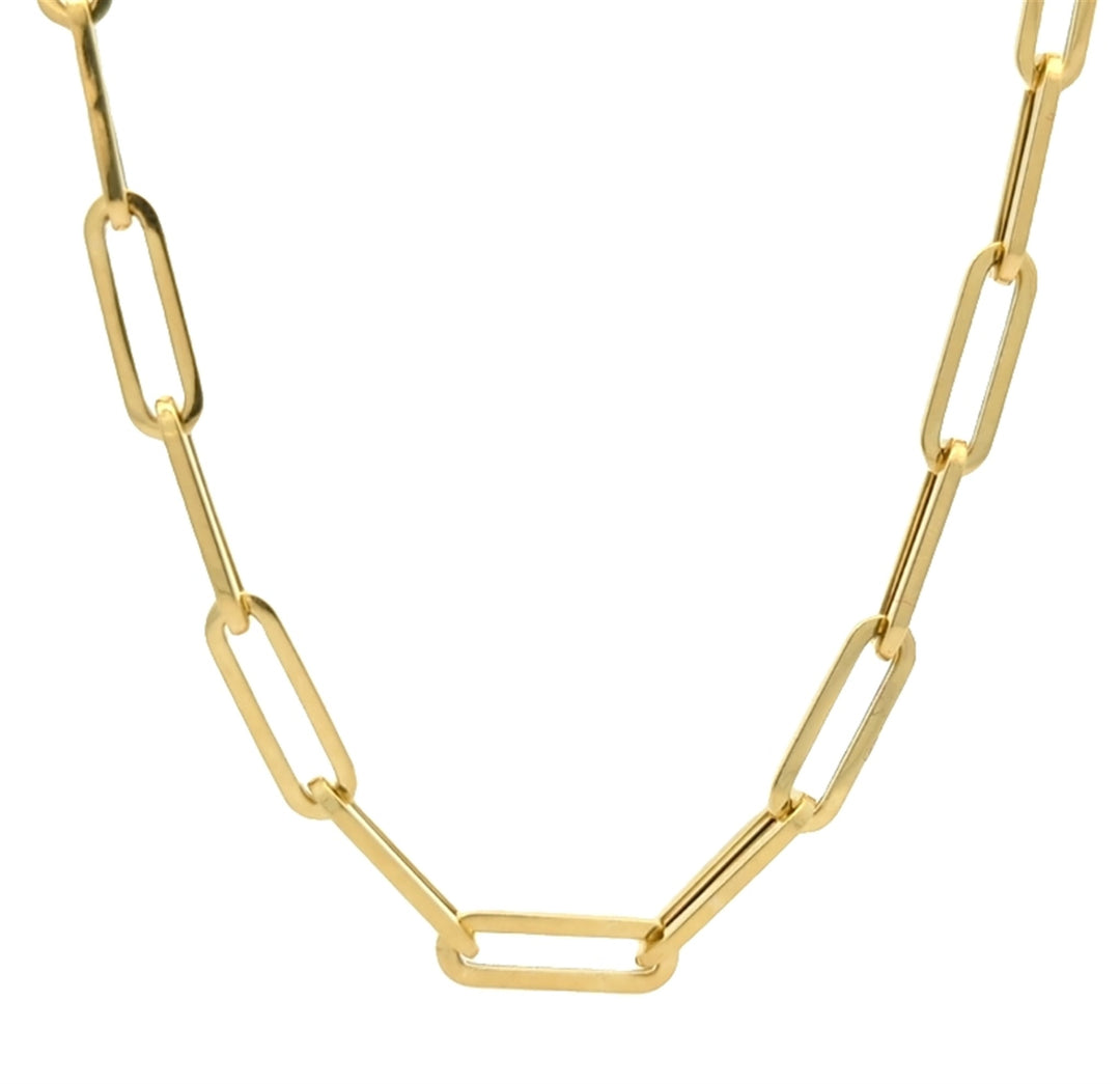 10KT Yellow Gold 20" Paperclip Chain