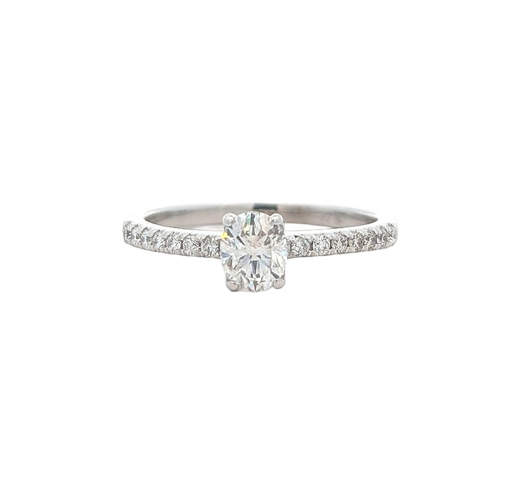 18KT White Gold 0.70ctw Canadian Diamond Estate Engagement Ring