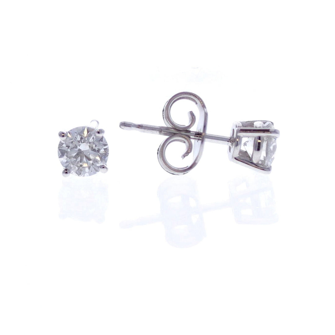 14KT White Gold 0.62ctw Diamond Stud Earrings