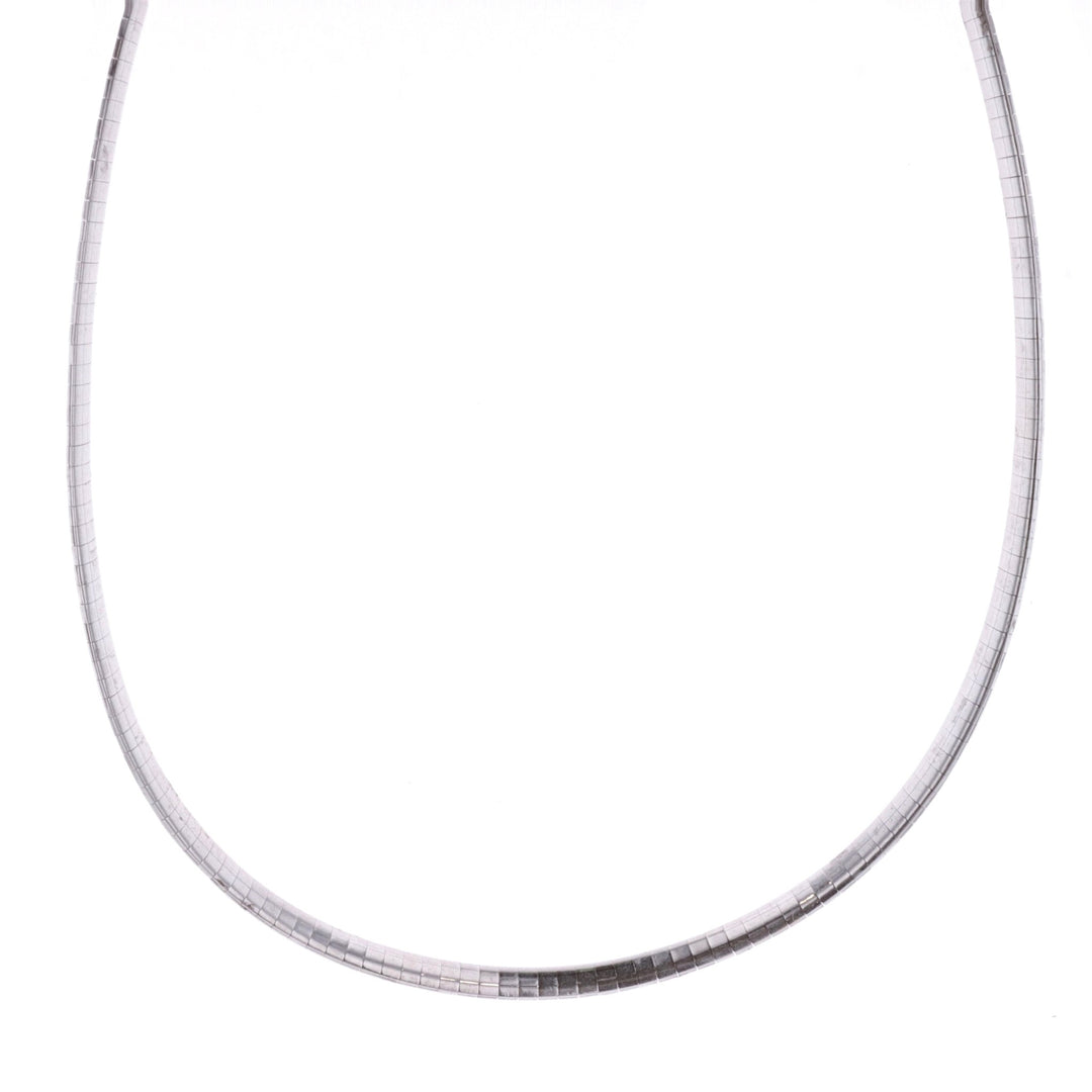 18KT White Gold 16" Omega Chain