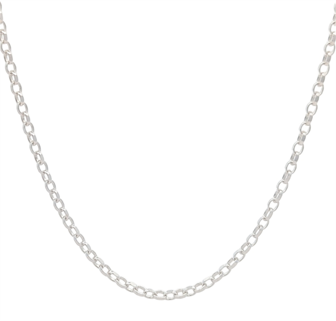 Sterling Silver 2mm Cable Chain 20"