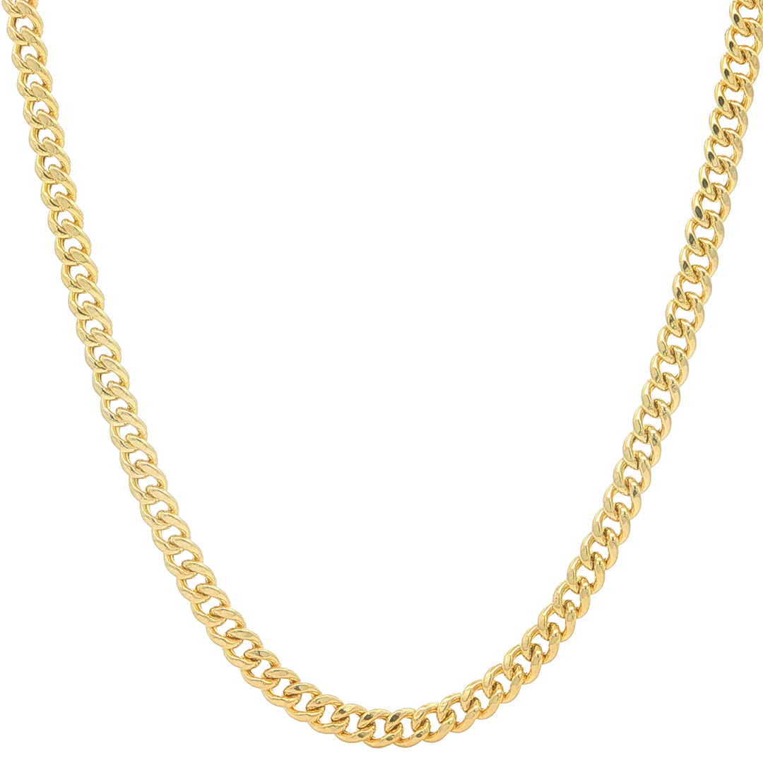 10KT Yellow Gold 3mm Curb Chain 22"