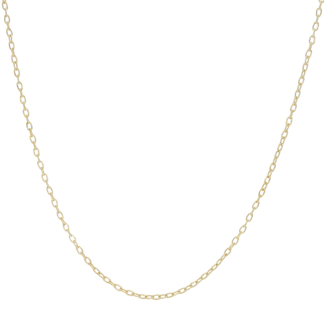 Sterling Silver Gold Vermeil Rolo 18" Chain