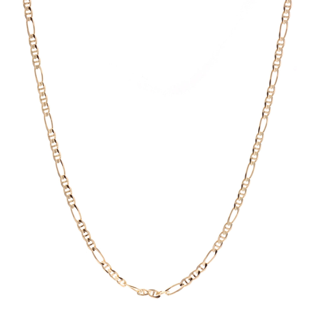10KT Yellow Gold 18" Figaro Chain