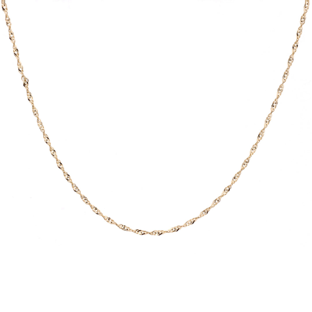 14K Yellow Gold 18" Singapore Chain