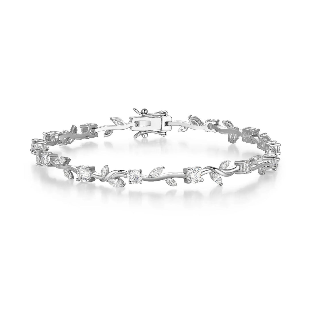 REIGN Sterling Silver Rodium Plated CZ Bracelet 7.5"